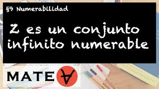 El conjunto de los números enteros Z es numerable Demostración [upl. by Asirb]