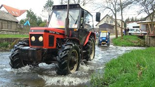 Tractors vs flooded ford  Hamerská motoriáda 2023 22 [upl. by Nallad990]