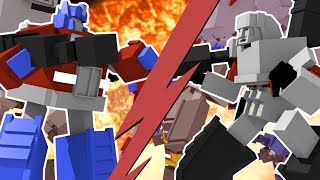 Minecraft  TRANSFORMERS CHALLENGE  Autobots vs Decepticons Transformer Battle [upl. by Icyac150]