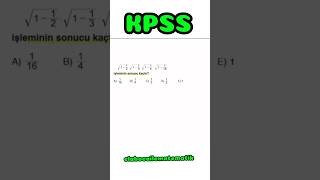 KPSS MATEMATİK SORU ÇÖZÜMÜ kpss matematik [upl. by Hopkins]