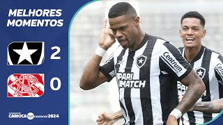 BOTAFOGO 2 X 0 BANGU  MELHORES MOMENTOS  CARIOCA BETNACIONAL 2024 [upl. by Templa]