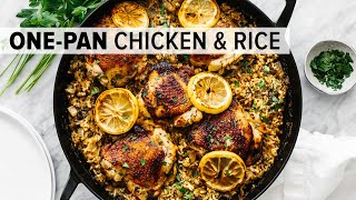 CHICKEN amp RICE  easy amp healthy onepan recipe [upl. by Rapsag]