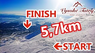 Vysoké Tatry – Tatranská Lomnica toptobottom ride from 2190m 17122017 [upl. by Benton]