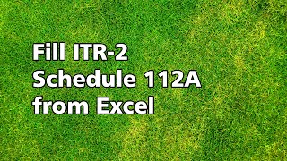 How to fill IncomeTax ITR2 Schedule112A of Java Utility from Excel [upl. by Cristian]