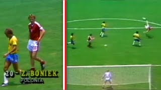 Zbigniew Boniek  Słynna przewrotkanożyce 1986 Polska v Brazylia 04 NM 8 [upl. by Sup]