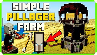 How To Build A Super Easy Pillager Outpost Farm in Minecraft Bedrock Edition  Minecraft 1man1game [upl. by Melak741]