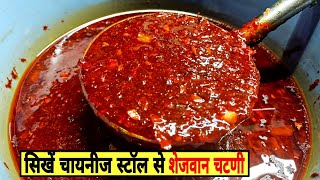 1 KG शेजवान चटणी बनाना सिखे चायनीज स्टॉल के मालिक सेschezwan chutney recipeशेजवान चटनीshejvaan [upl. by Octavius599]