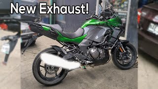 New Exhaust For My Versys 1000 SE  Akrapovic Soundcheck [upl. by Neill]