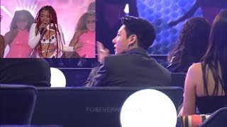 211121 BTS Jungkook Namjoon Jin and JHope reacting to Chloe ‘Have Mercy’  AMAs [upl. by Quartus177]