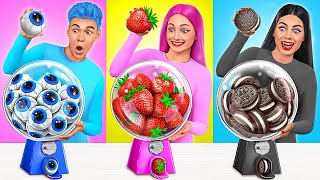 Food of The Same Colors Challenge  Funny Moments by Multi DO Challenge [upl. by Llecram232]