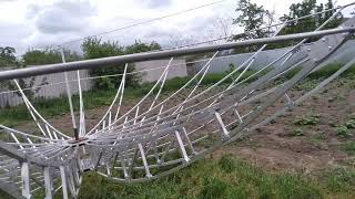 5m dish for 1296 Mhz home made RW6HM part 2 [upl. by Vod]