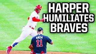 Harper stares at Arcia after homering twice a breakdown [upl. by Ahsiak]