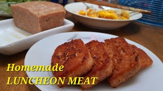 Homemade Luncheon Meat  Homemade Spam  午餐肉 Recipe  DAPUR2020 [upl. by Colas]