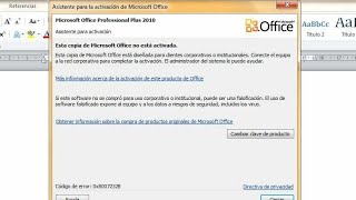 solución  activar Microsoft office Professional Plus 2010 rápido sin códigos ni descargas [upl. by Nessim]