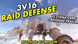 3 VS 16 RAID DEFENSE AGAINST CHINEESE ZERG RUSTAFIED EU MEDIUM [upl. by Arreik218]