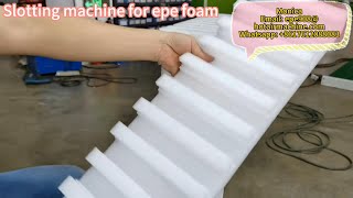 Slotting14 EPE Polyethylene foam products Grooving Machine Smokeless Automatic Board MultiFunction [upl. by Foote]