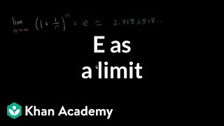 e as a limit  Interest and debt  Finance amp Capital Markets  Khan Academy [upl. by Cavan]