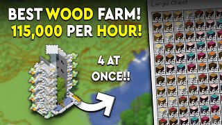 Minecraft All Trees Wood Farm Tutorial  NEW amp EASY  115000 PH [upl. by Aidni125]