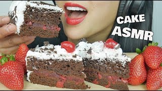 ASMR BLACK FOREST CAKE EATING SOUNDS  SASASMR [upl. by Akeihsal]