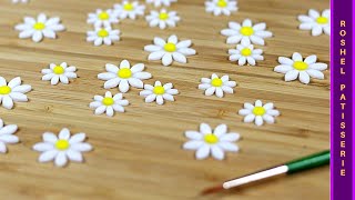 How To Make Daisies With Fondant [upl. by Nawotna761]