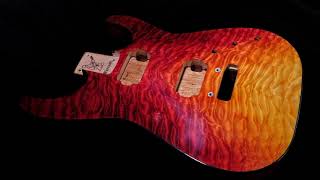 Warmoth Soloist Dragon Breath Part 2 clear coated back from the finishing shop [upl. by Ellenahs]