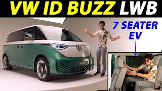 The new VW ID Buzz LWB is a 7seater electric Microbus [upl. by Saidee]