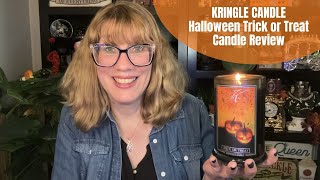 KRINGLE CANDLE Halloween Trick or Treat Candle Review [upl. by Alidus]