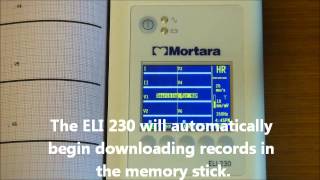 ECG Inteligente Mortara Eli 230  Descarga de estudios a USBwmv [upl. by Etezzil]