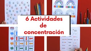 6 ACTIVIDADES PARA TRABAJAR ATENCIÓN Y CONCENTRACIÓN [upl. by Cavuoto]