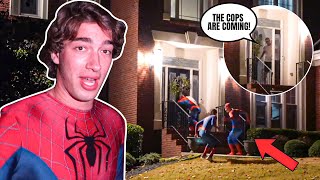 SpiderMan Ding Dong Ditches a Mansion [upl. by Nolly369]