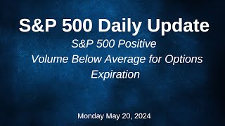 SampP 500 Daily Market Update for Monday May 20 2024 [upl. by Enilraep509]