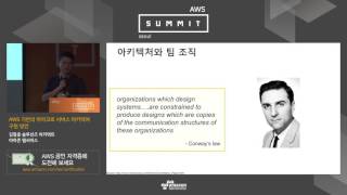 AWS Summit Seoul 2016  AWS 기반의 마이크로 서비스 아키텍쳐 구현 방안 김필중AWS [upl. by Zoubek]