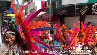 St Maarten Grand Carnival Parade 2024 NewVisionStudio [upl. by Arutnev609]