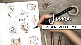 PLAN WITH ME  June 2018 Bullet Journal Setup [upl. by Eceinahs432]