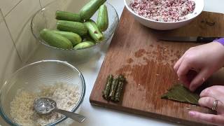 How To Make Stuffed And Rolled Vine Leaves And Courgettes  by EasyLife [upl. by Monk]