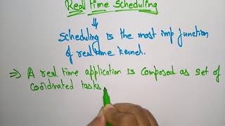 Real time scheduling  Embedded Systems  Bhanu priya [upl. by Assilim]