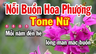 Karaoke Nỗi Buồn Hoa Phượng Tone Nữ  Em  Nhạc Sống Hay Nhất  karaoke Tuấn Cò [upl. by Acira]