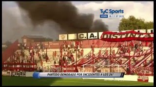 TALLERES RE 0 vs defensores 0  1era B 2016 Incidentes y suspension [upl. by Fantasia]