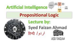 PROPOSITIONAL LOGIC  Artificial Intelligence  GATE  PL with example  Hindi tutorial [upl. by Brennen]