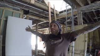 HOW TO LOAD PLASTERBOARD UP TO THE FIRST FLOOR WITH NO STAIRS [upl. by Athalee]