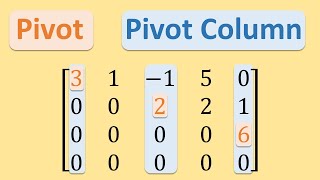 Pivot and Pivot Column Linear Algebra [upl. by Nirrad887]