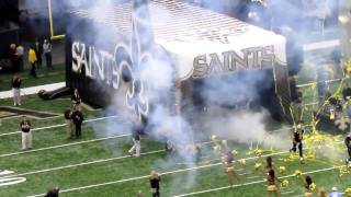 New Orleans Saints players coming out of the tunnel  Buccaneers vs Saints  Jan 2 2011 [upl. by Notsirb]