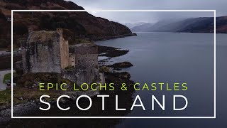 Loch Ness Urquhart amp Eilean Donan Castles  Scotland  Drone [upl. by Enilorak]