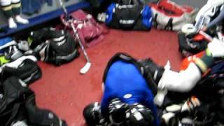 hockey locker boxing MANLEY vs WIEDEMANN [upl. by Docilu]