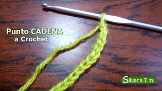 PUNTO CADENA o CADENETA de inicio ☑️ TEJIDO CROCHET Cómo empezar  1 [upl. by Oilegor]