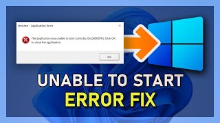 Windows 11  How To Fix “The Application Was Unable To Start Correctly” [upl. by Neetsirk]