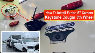 How to Install a 7quot Furrion Rear Camera on 2021 Keystone Cougar 5th wheel  Camera Ready [upl. by Cummine85]