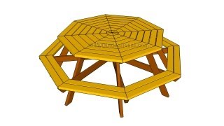 Octagon picnic table plans [upl. by Kellsie]