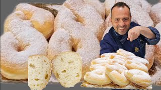 GRAFFE NAPOLETANE CON BIGA 12 ORE DI FERMENTAZIONEFatte a mano corso di pasticceria napoletana [upl. by Elyrpa]