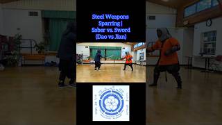 Chinese Saber vs Sword  Akado Armory Steel Sparring Weapons  kungfu sparring weaponstraining [upl. by Arianie]